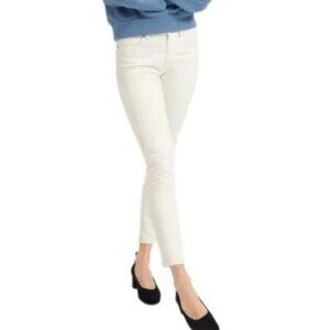 NWT Everlane Sz 23 Tall Skinny Jean White Mid-Rise Stretch Slim 30.5"L